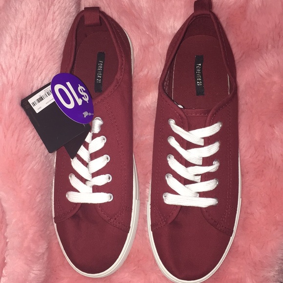 Forever 21 Burgundy Sneakers - Picture 2 of 4